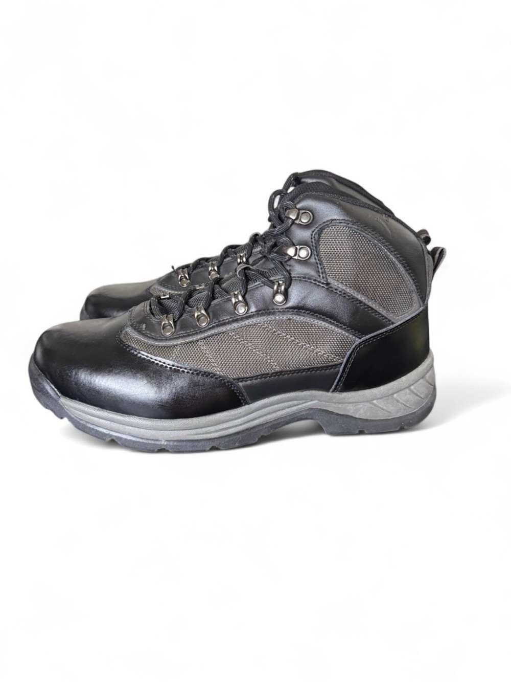 1: Goodfellow & Co Marcel Black Grey Mid Hiking Work Boots Men's Size